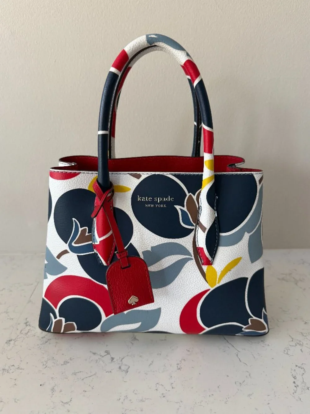 Kate Spade New York Floral Print Leather Tote